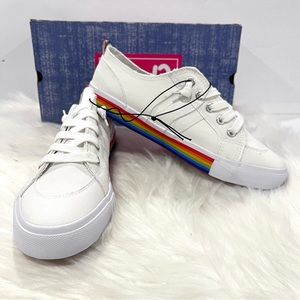 POP Comfort Fit Women’s Declan Rainbow Canvas Sneakers Shoe Sz 10M